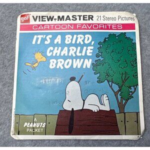 GAF View-Master "Its A Bird Charlie Brown" Peanuts Packet w/ 4 Reels 1973